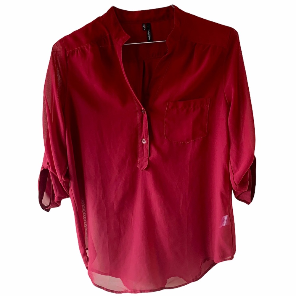 Maurices | Crimson Flowy Blouse | L